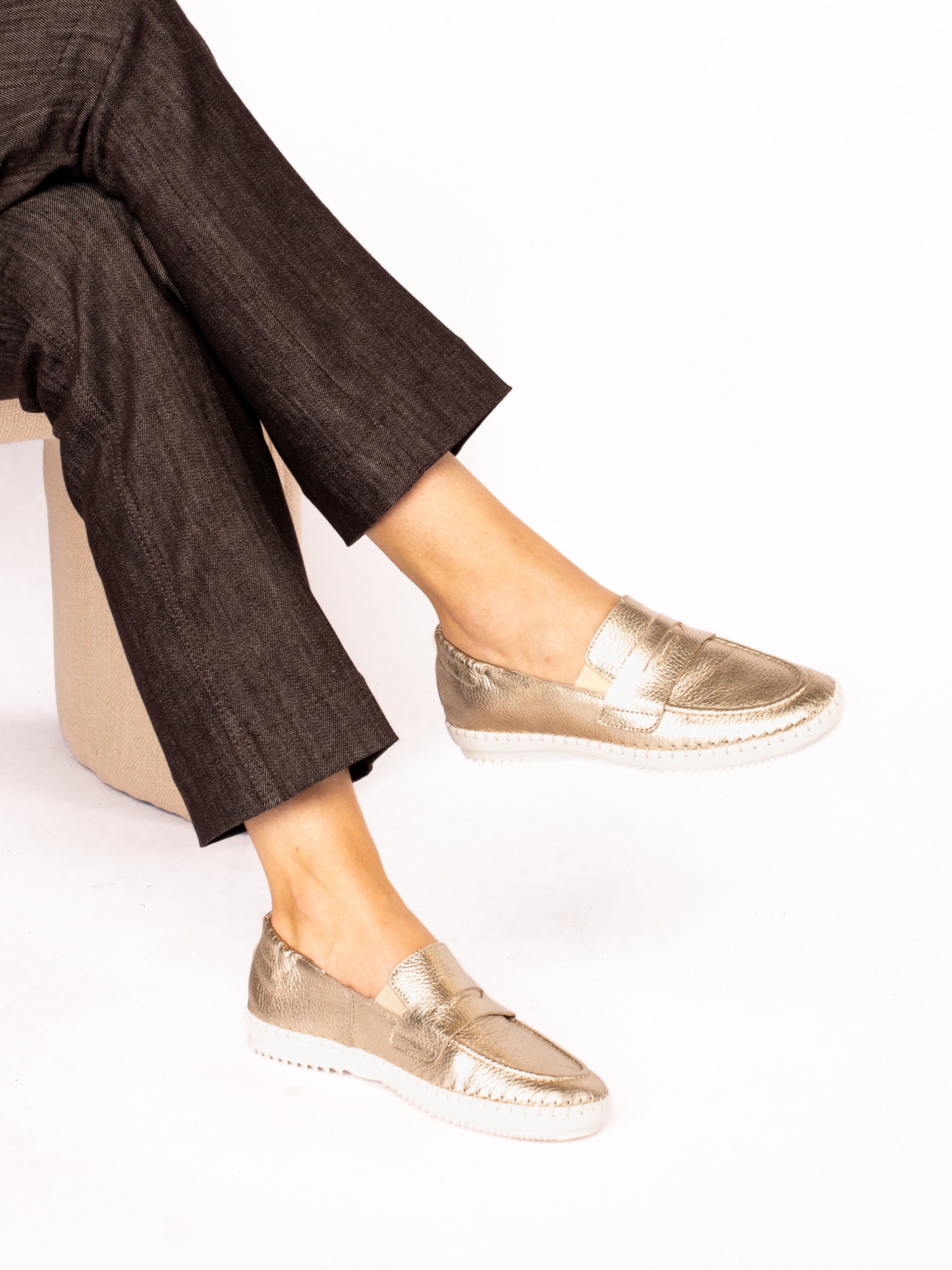 Sport Moccasin in Laminated Leather