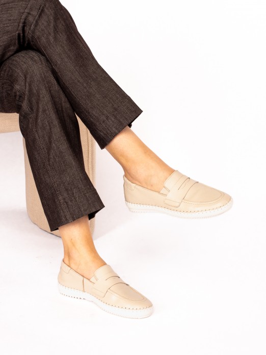Mocassim Desportivo em Pele