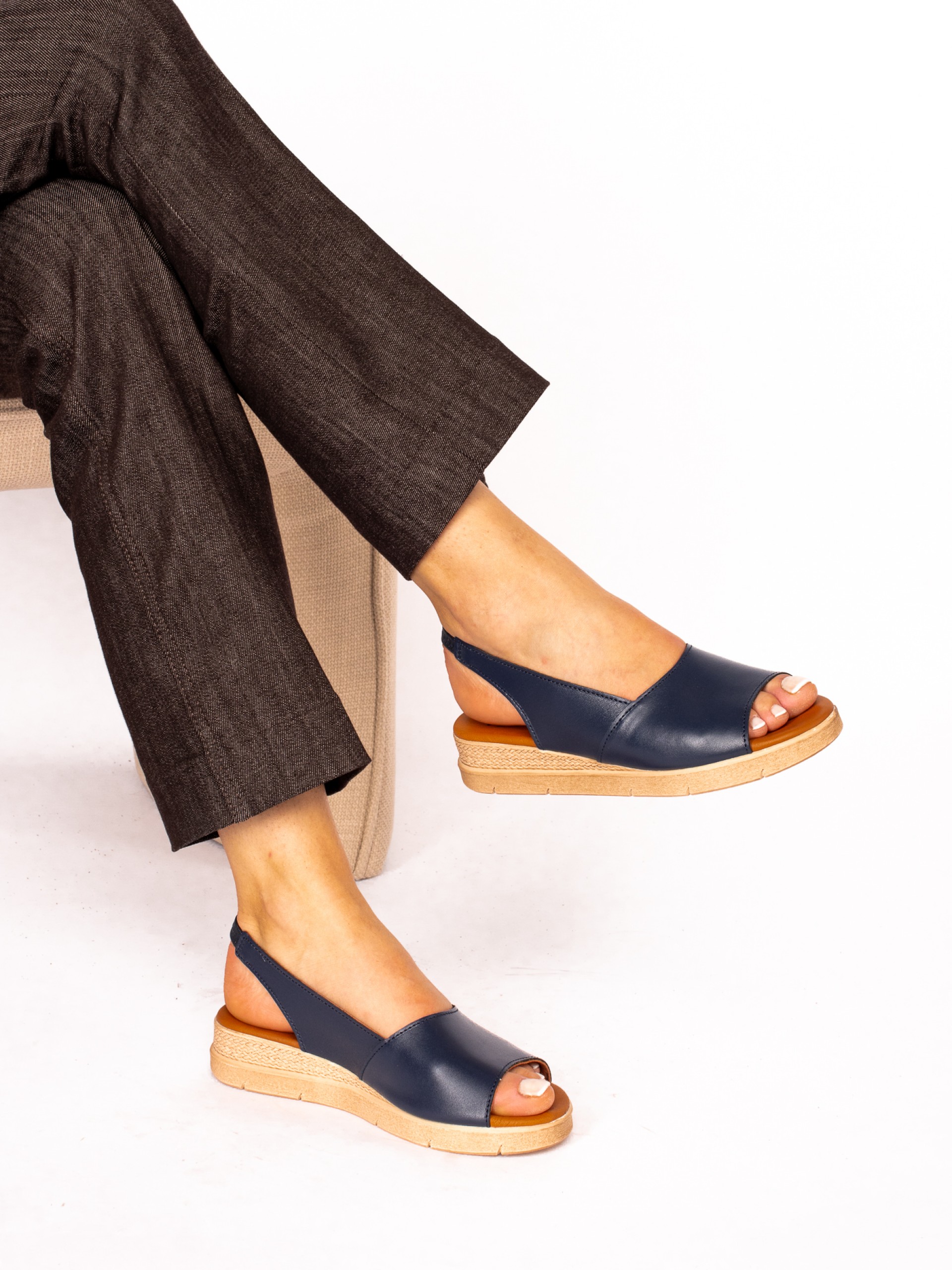 Comfort Leather Wedge Sandal