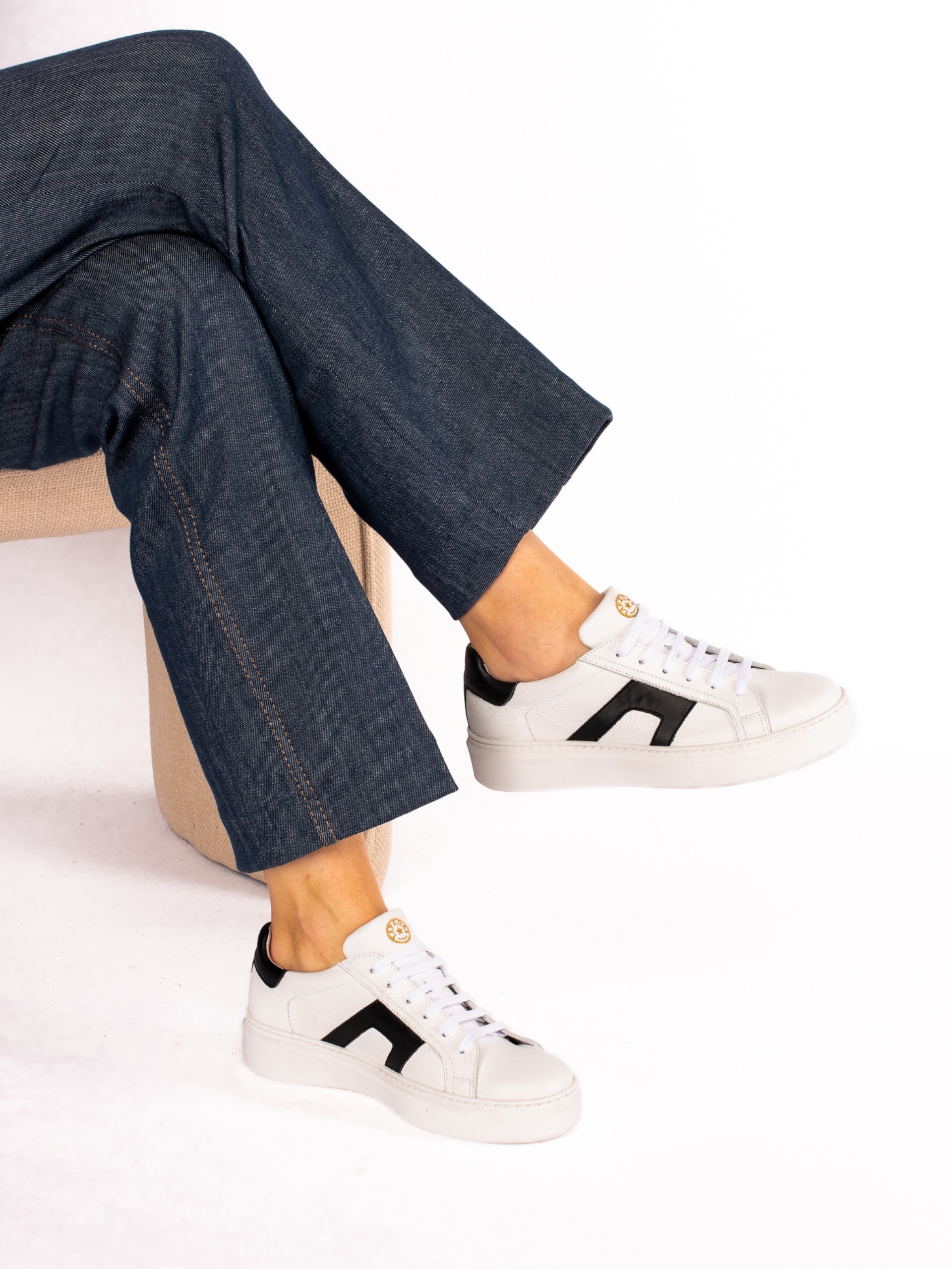 Leather Sports Shoe with Application