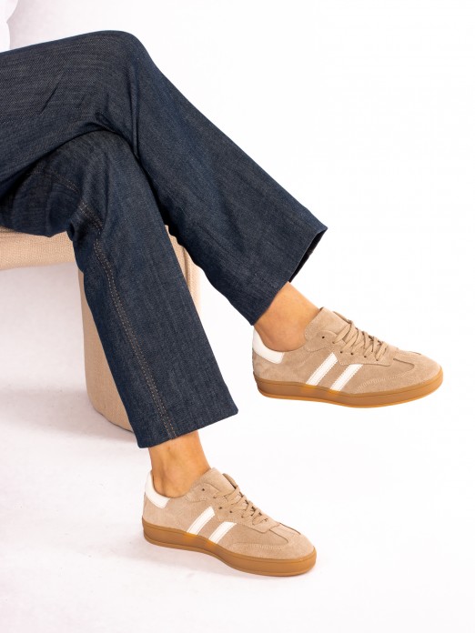 Suede High Sole Sports Shoe