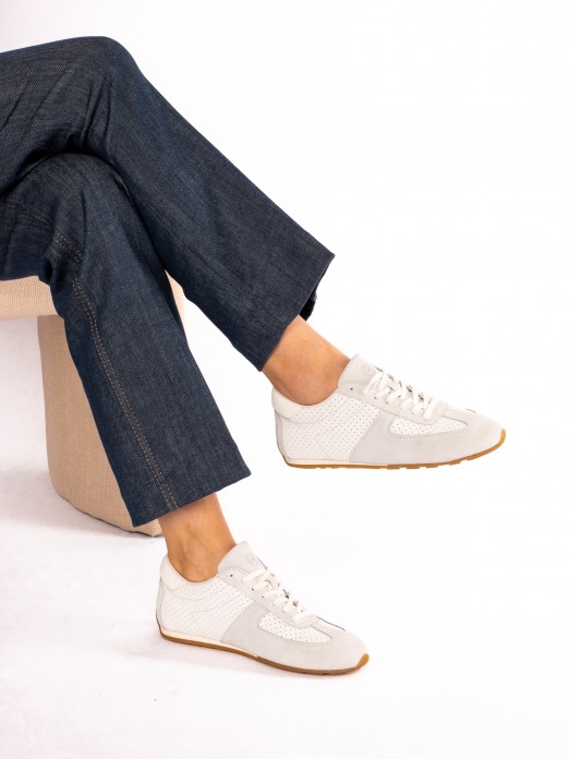 Leather and Suede Sports Shoes