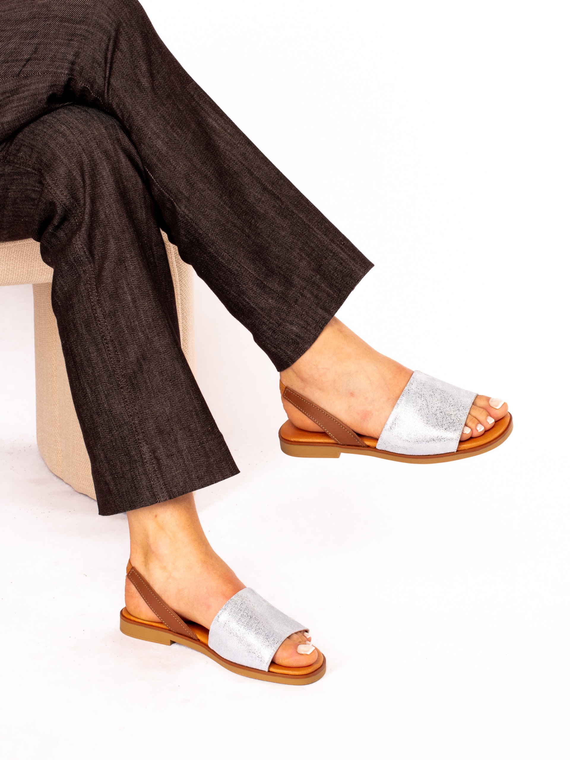 Flat Leather Sandal