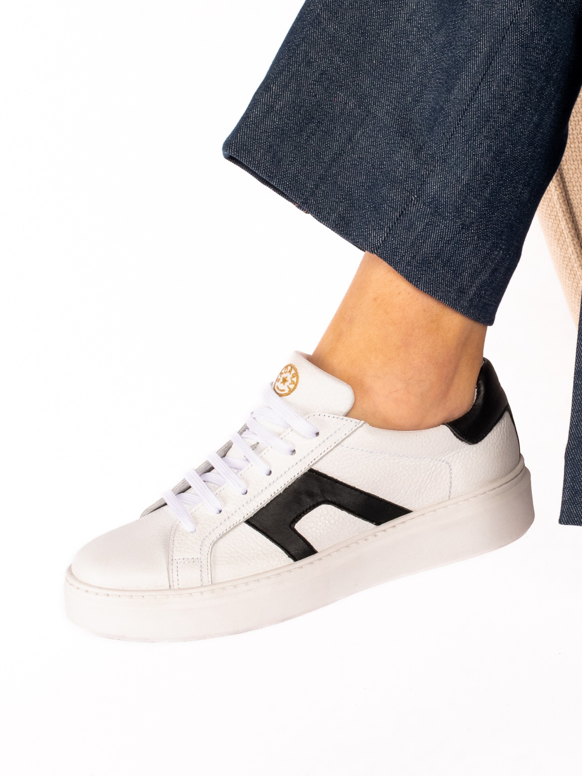 Leather Sports Shoe with Application