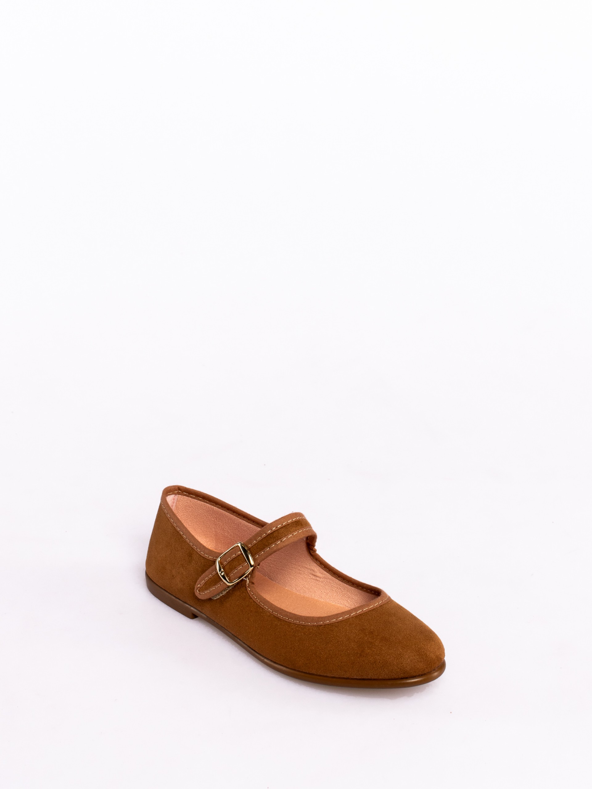 Mary Jane style flat shoes in fabric