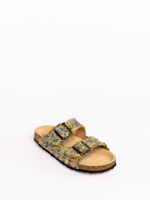 Chinela Bio com Fivelas em Textil