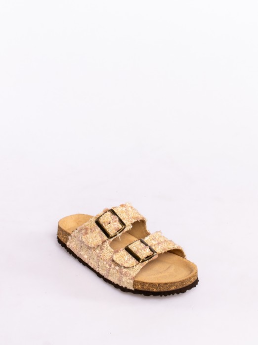 Chinela Bio com Fivelas em Textil
