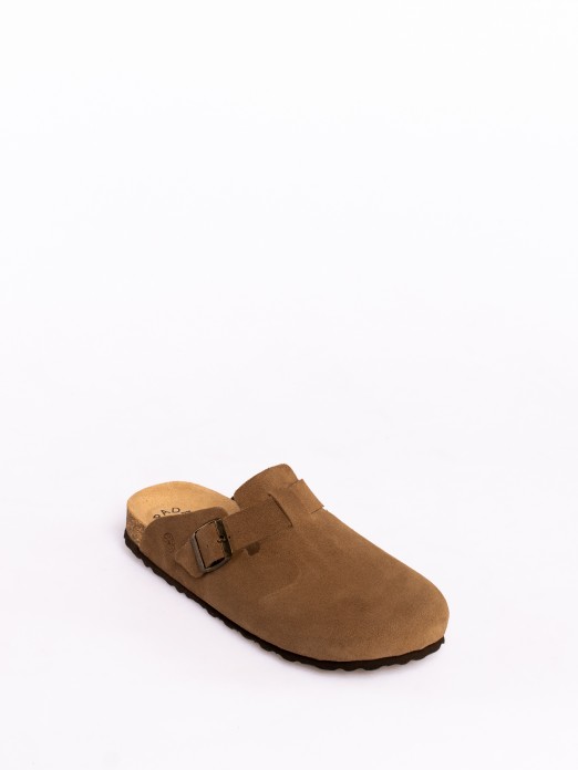 Bio Men's Clogs with Suede Buckles