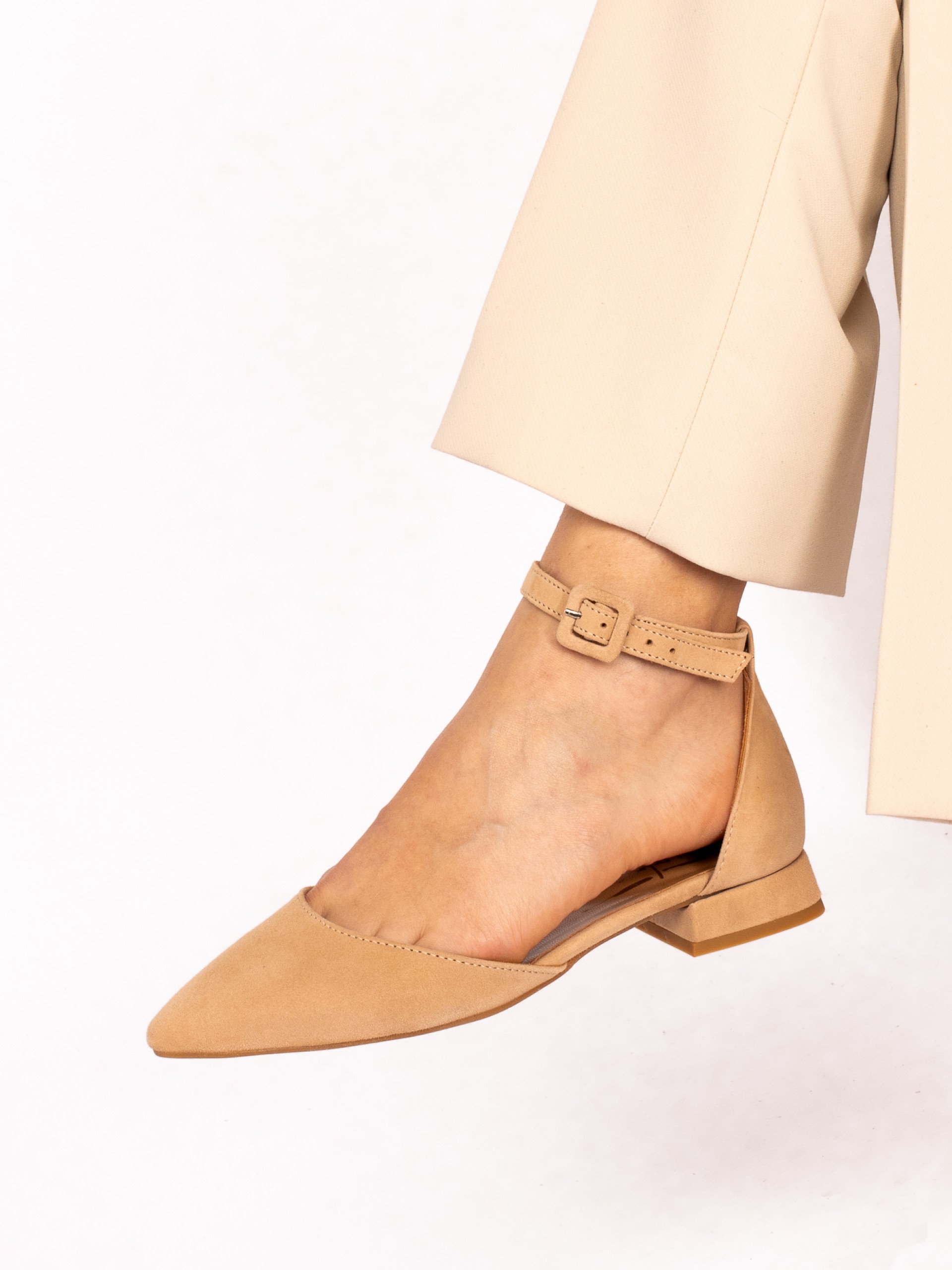 Suede Low Heel Shoe