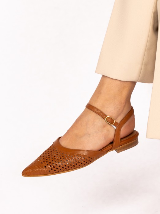 Leather mule