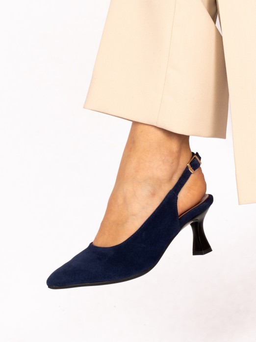 Mule with Suede Heels