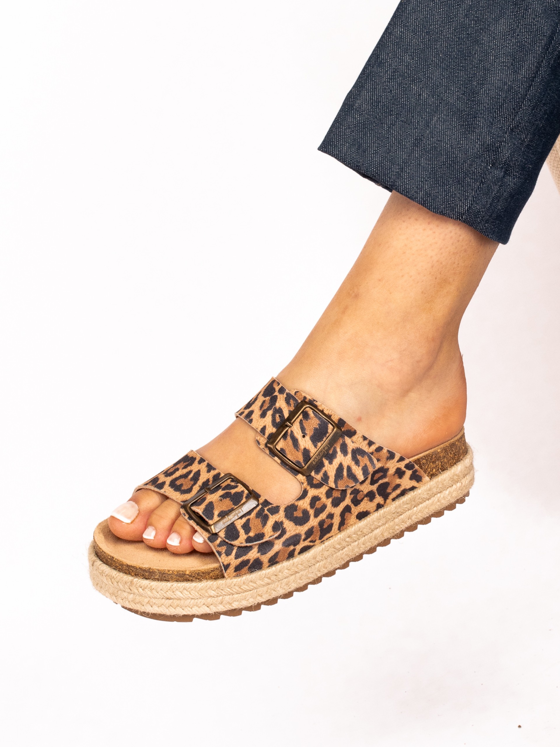 Chinela Bio Plataforma em Animal Print