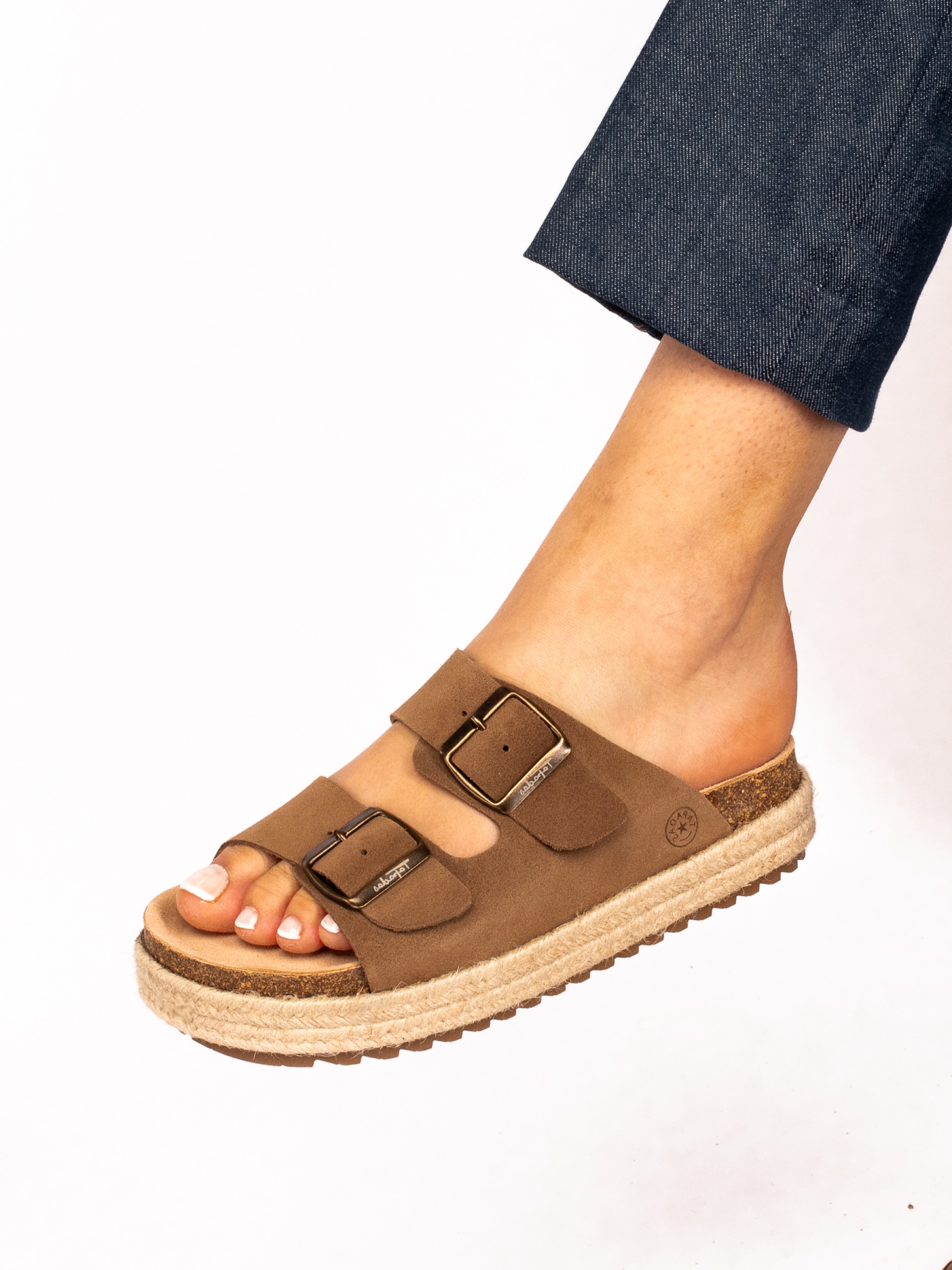 Bio Suede Rope Platform Flip Flops