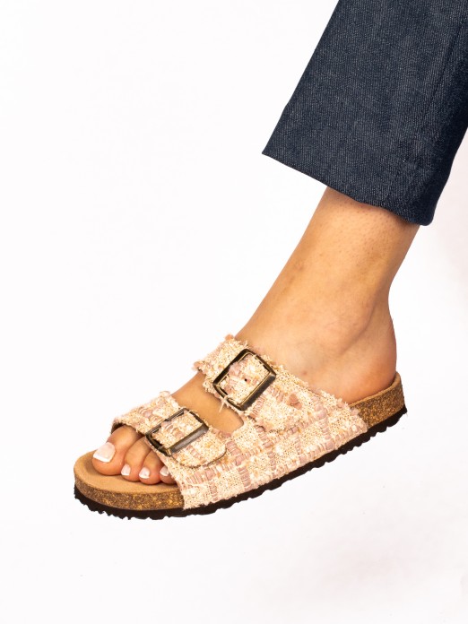 Chinela Bio com Fivelas em Textil