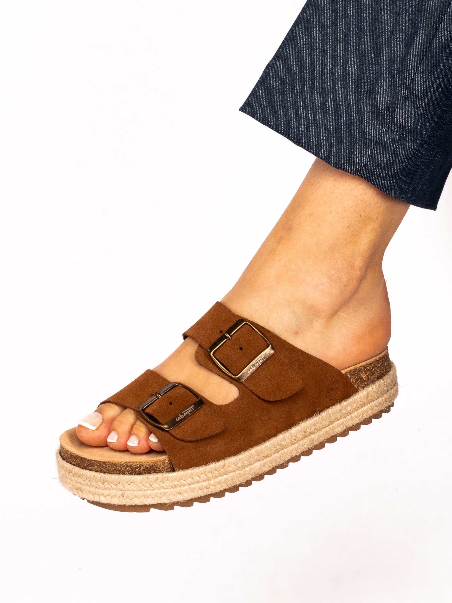 Bio Suede Rope Platform Flip Flops