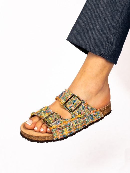 Chinela Bio com Fivelas em Textil
