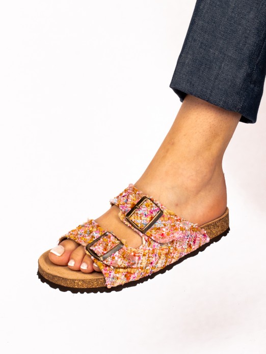 Chinela Bio com Fivelas em Textil