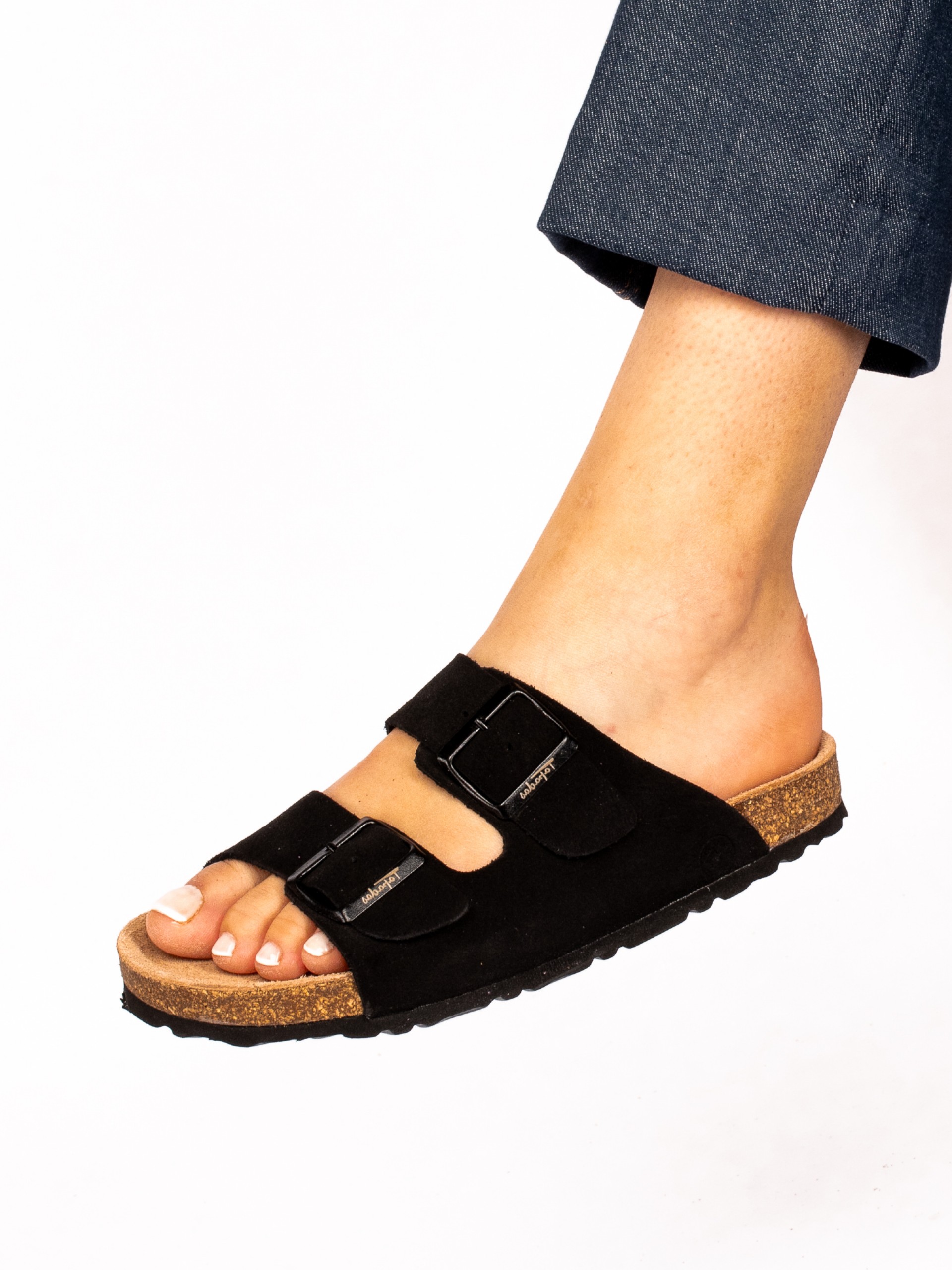 Bio Slipper with Two Suede Buckles