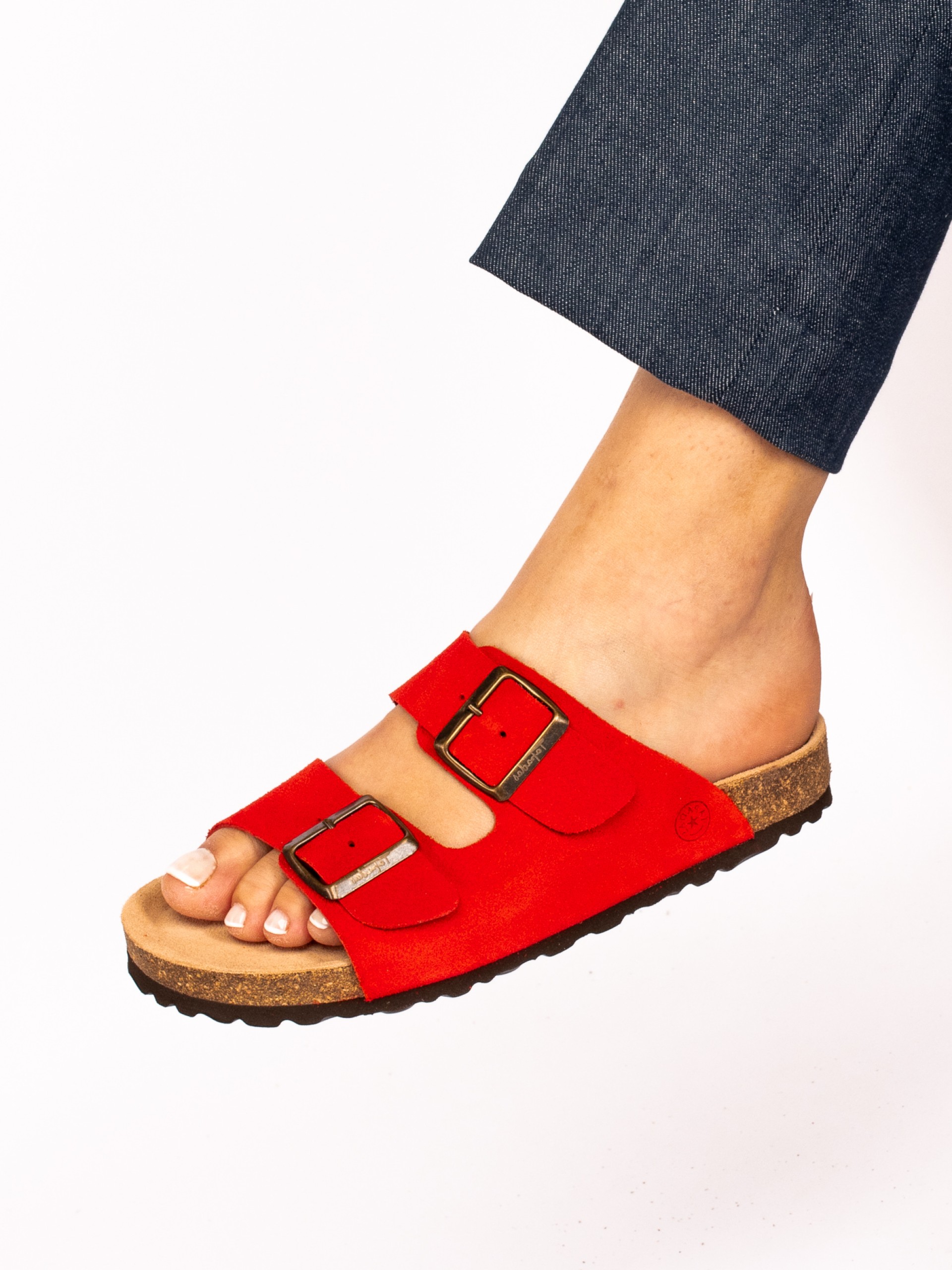 Bio Slipper with Two Suede Buckles