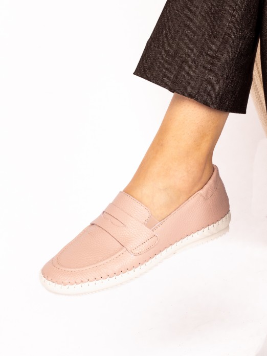 Mocassim Desportivo em Pele
