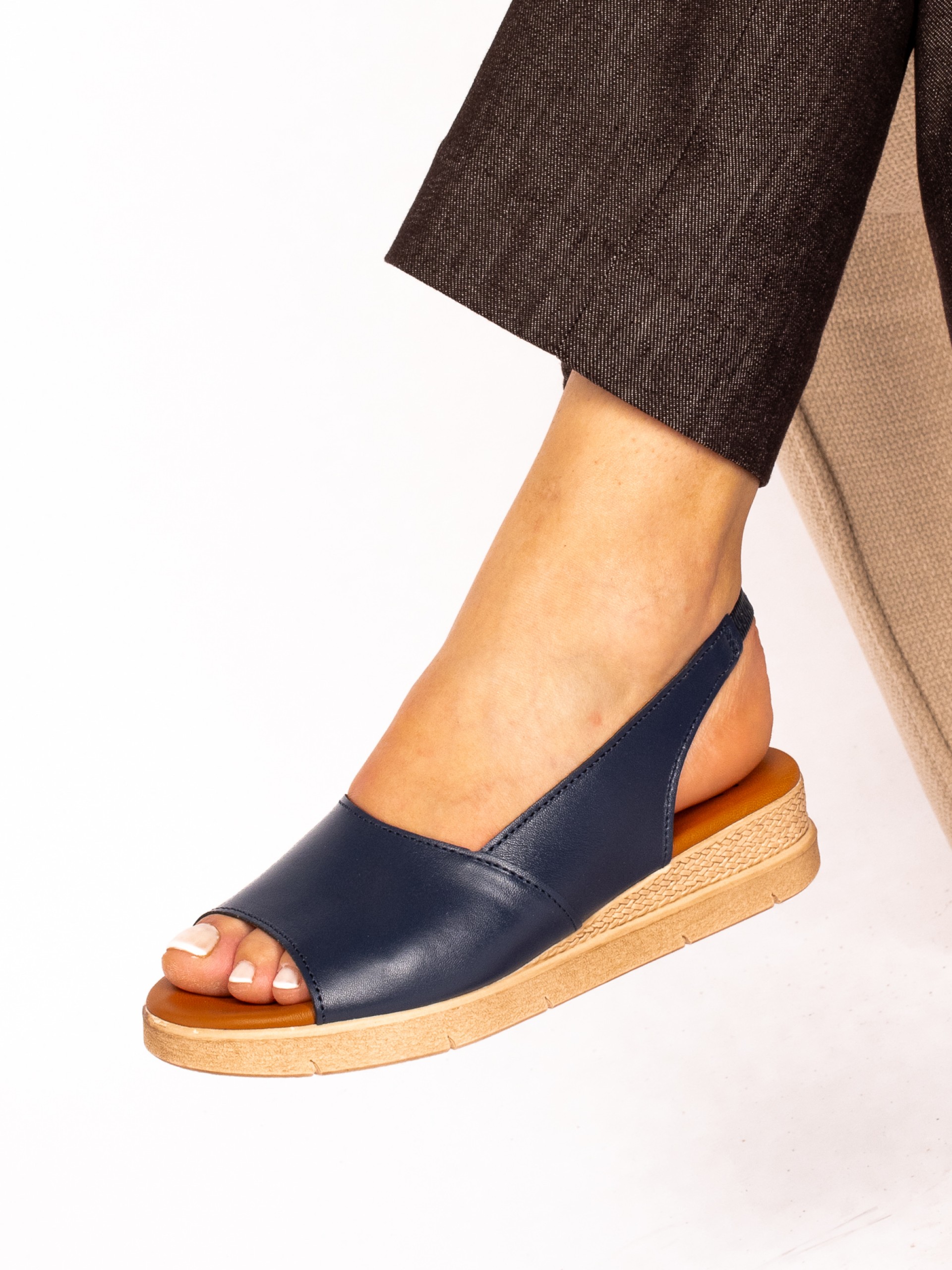 Comfort Leather Wedge Sandal