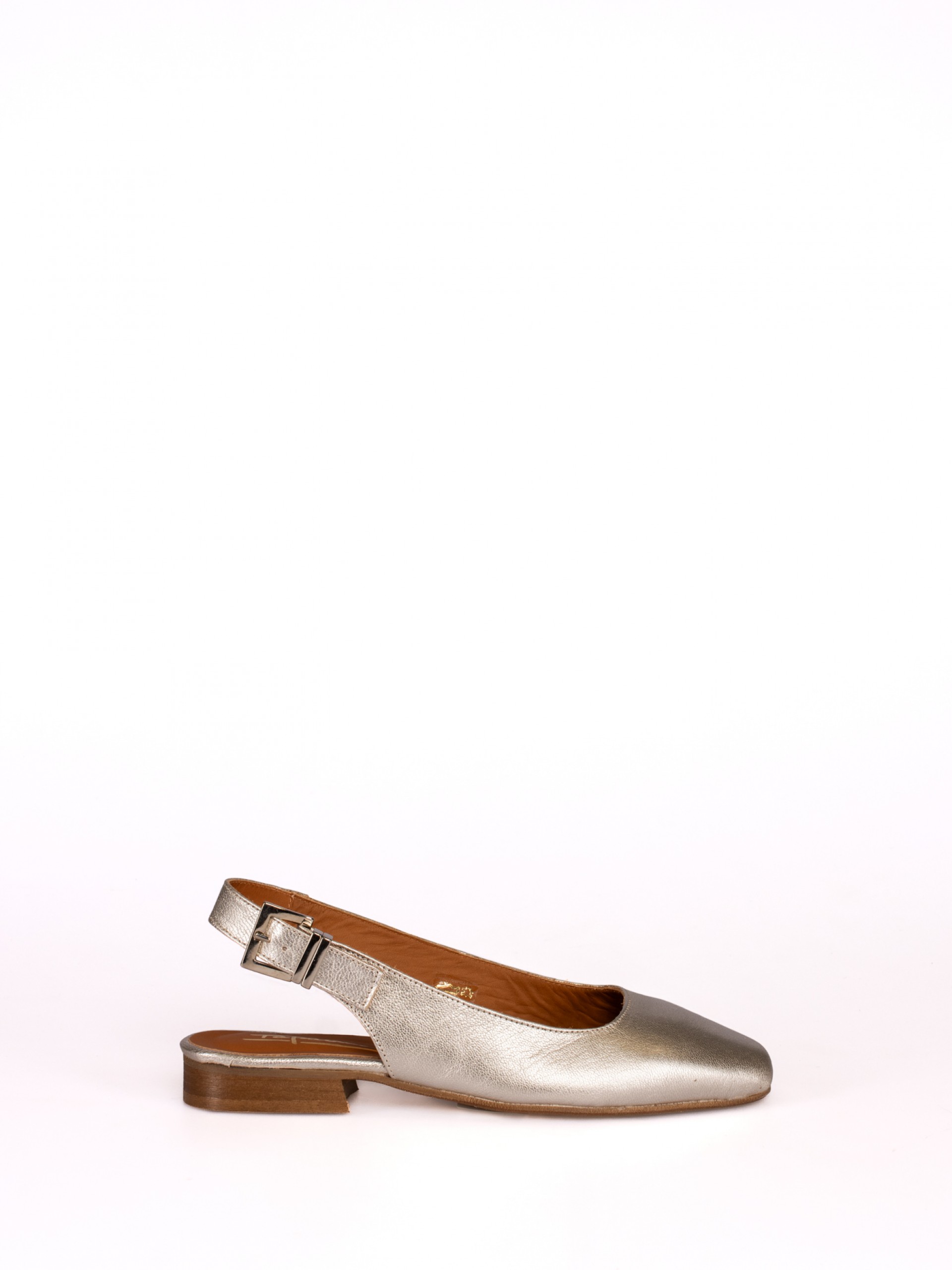 Shoe with Buckle
in Laminated Leather