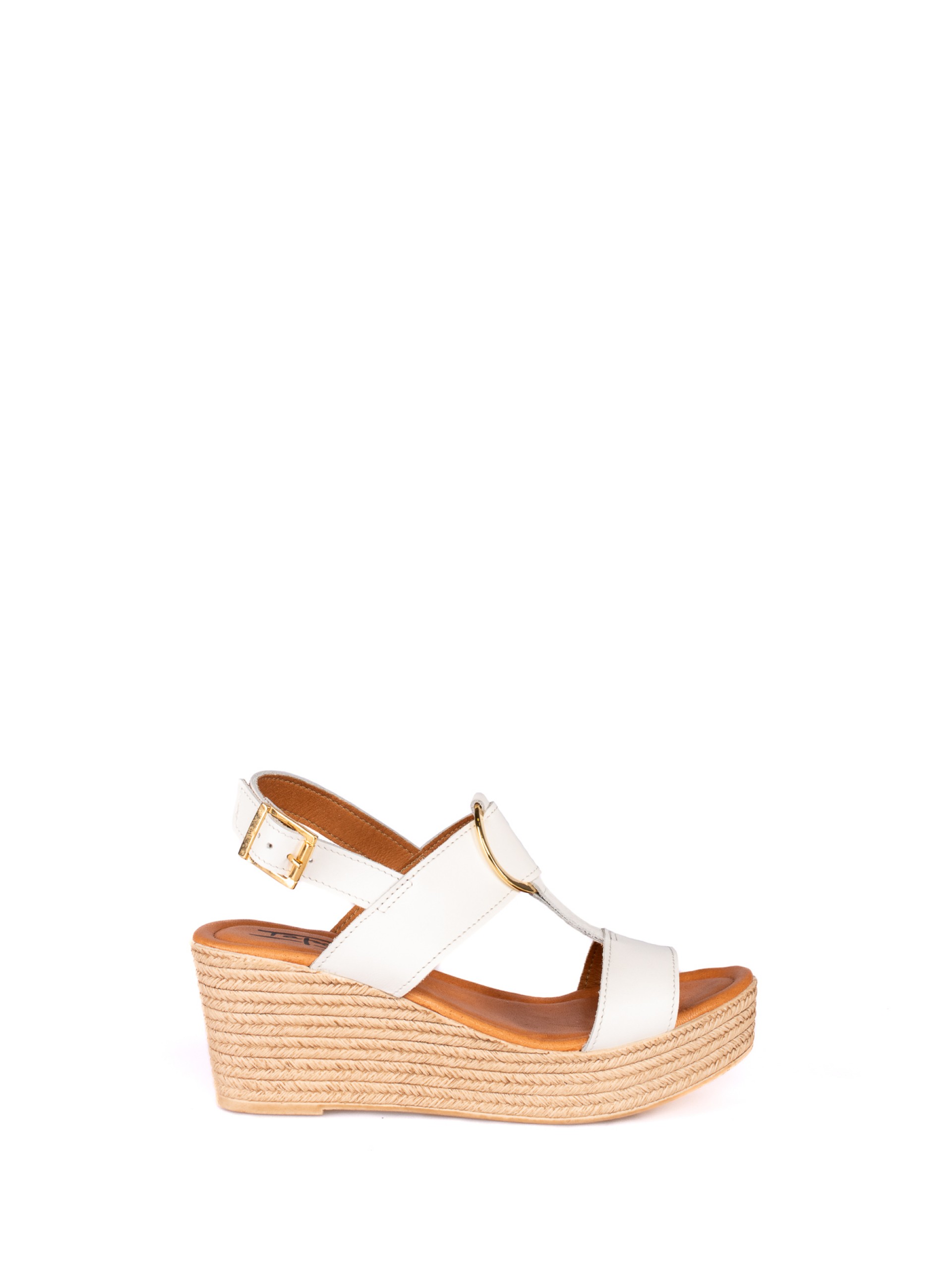 Sandália de Cunha Alta em Pele