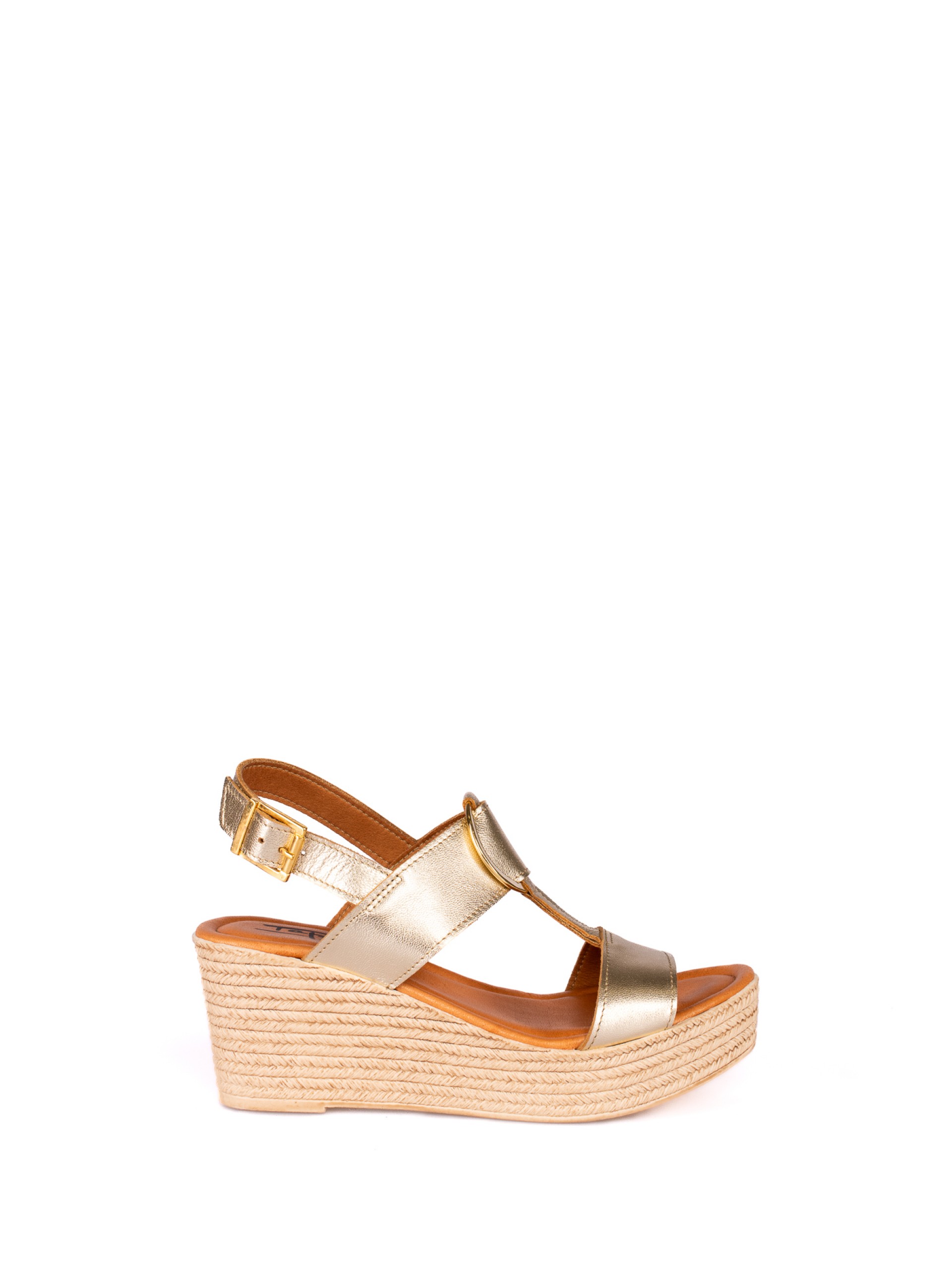 Sandália de Cunha Alta em Pele