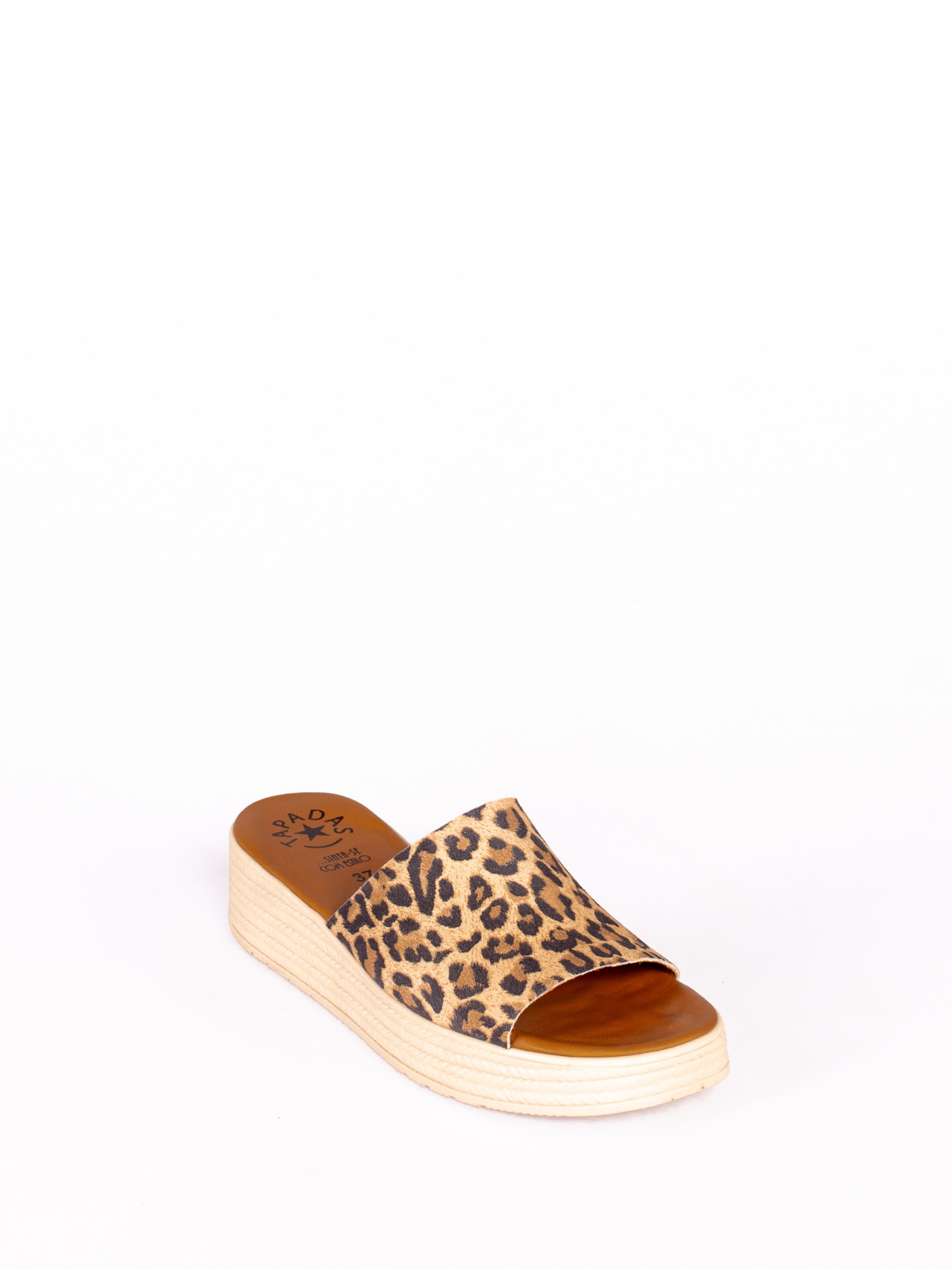 Animal Print Wedge Flip Flops