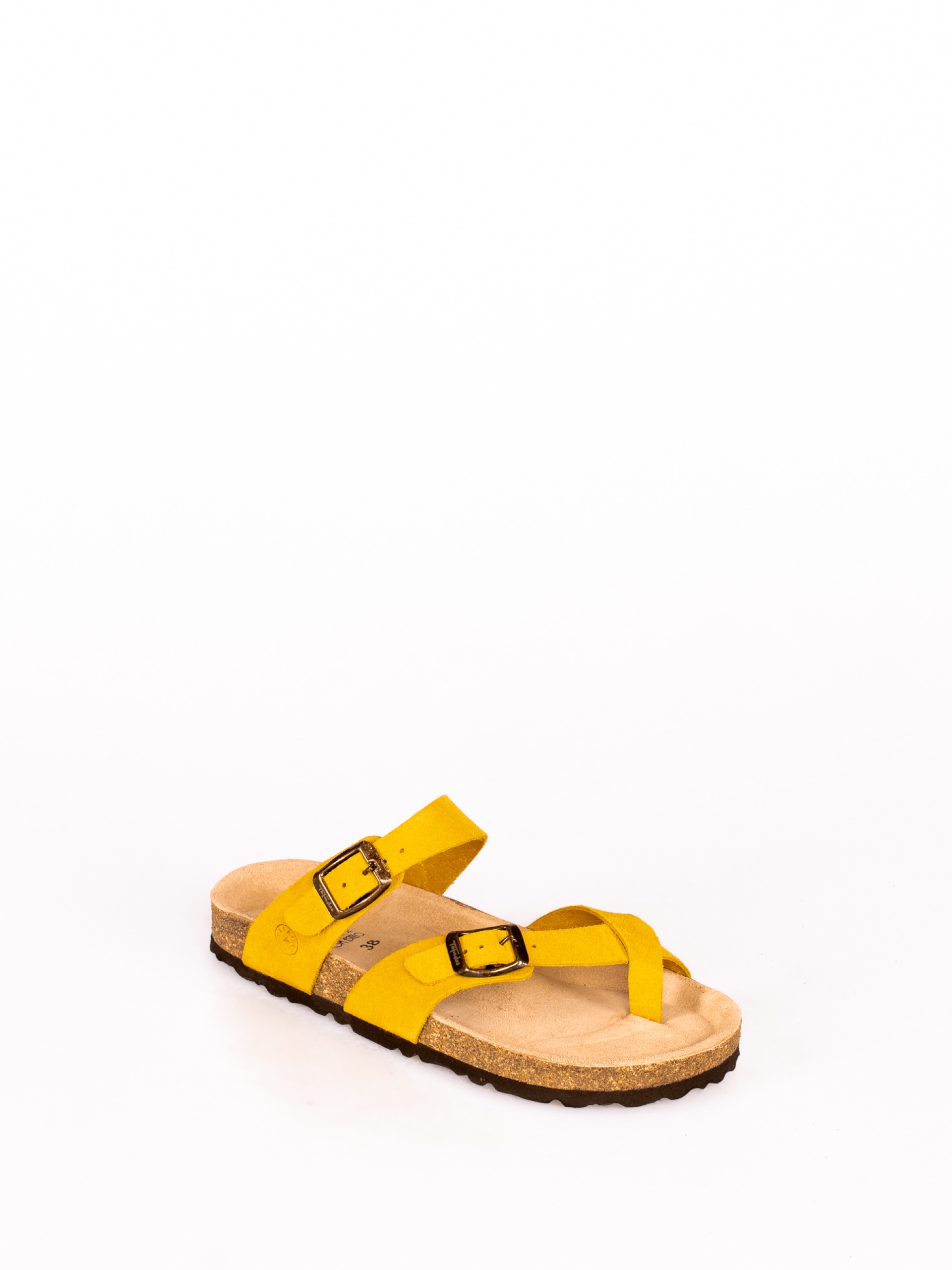 Chinela com Fivelas em Camurça