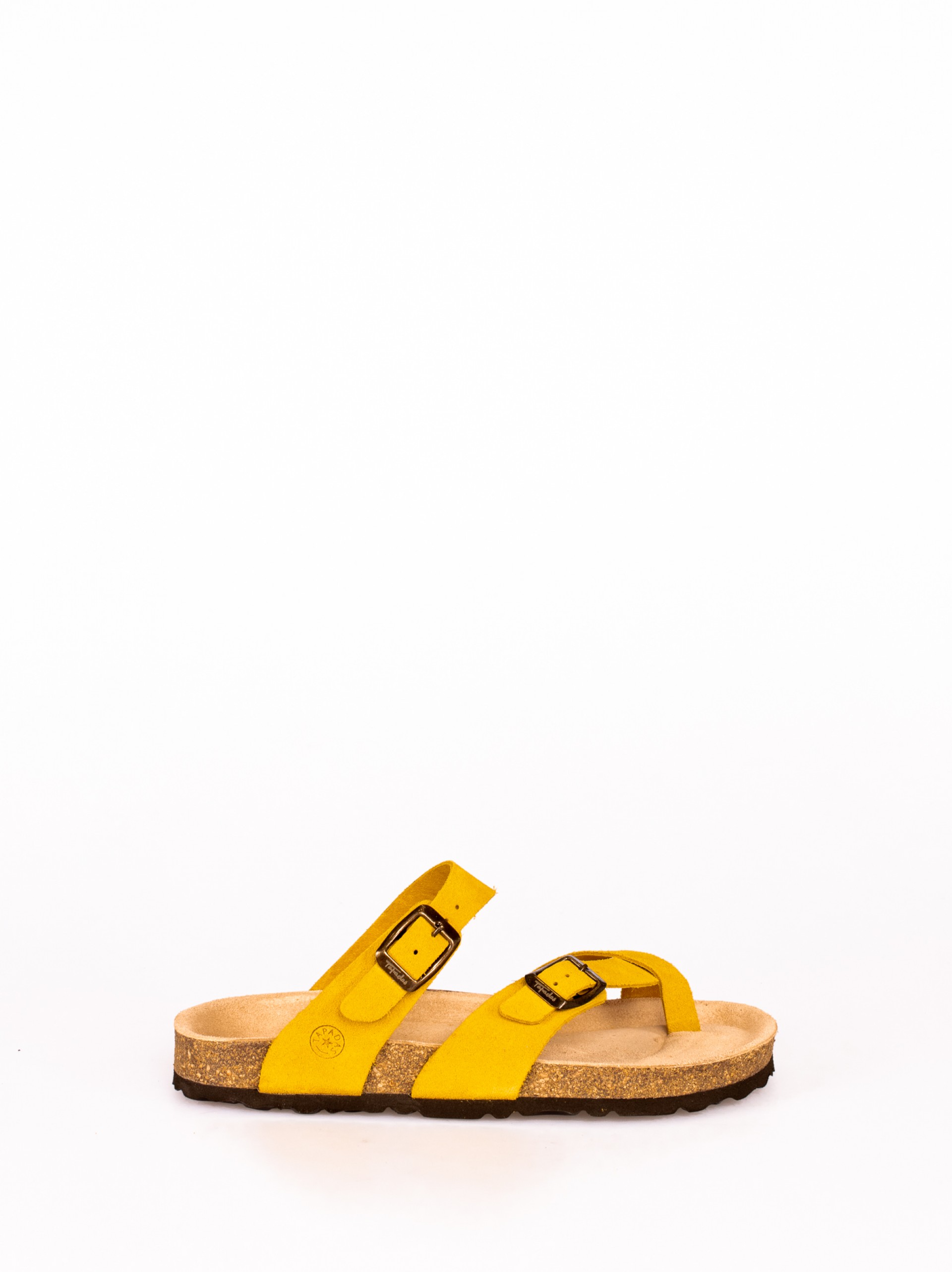 Chinela com Fivelas em Camurça