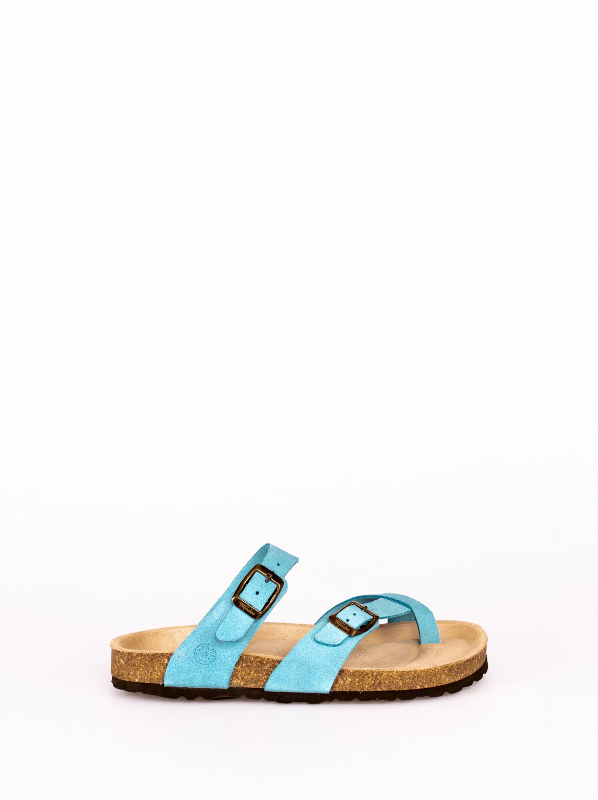 Chinela com Fivelas em Camurça