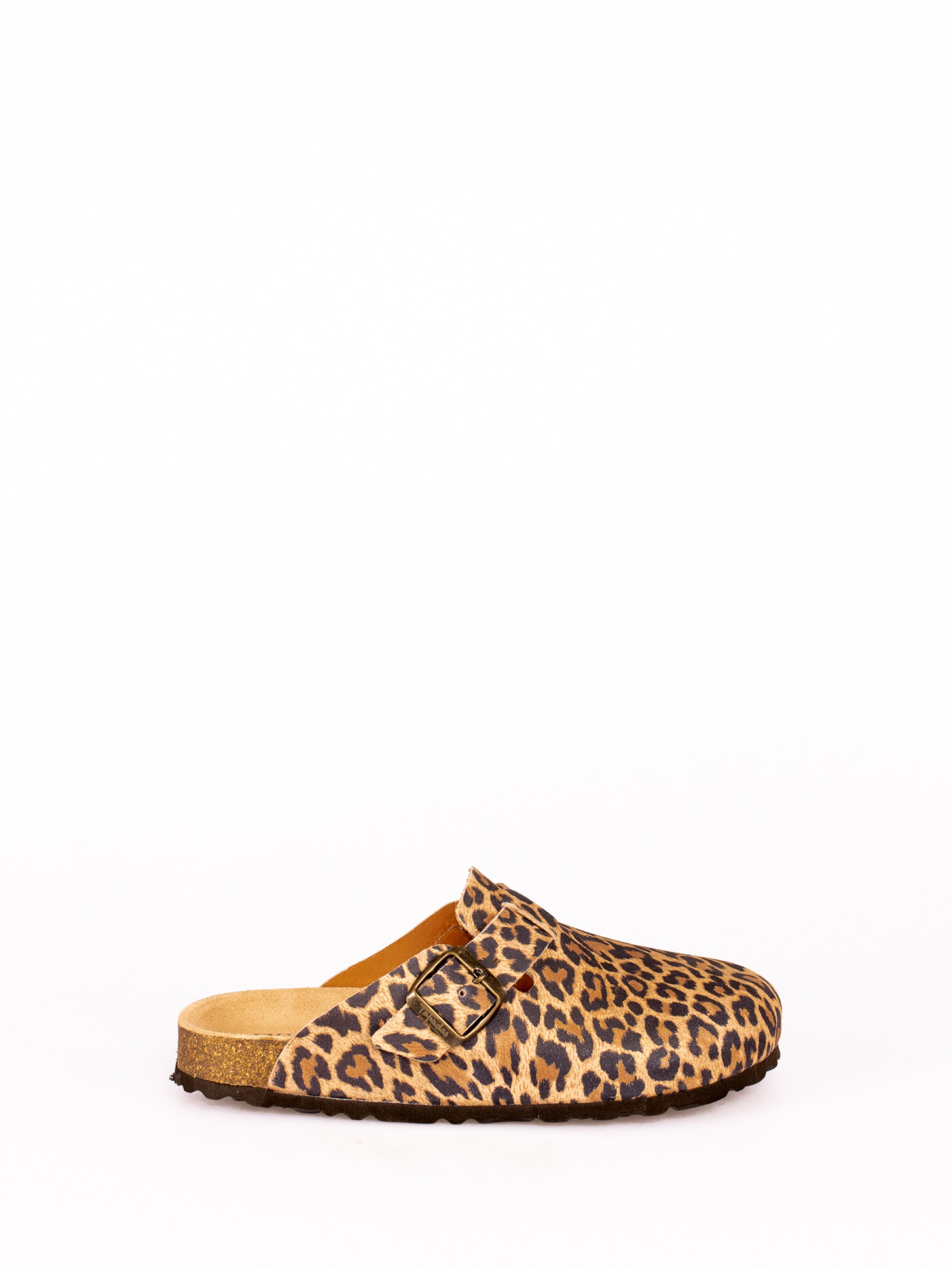 Animal Print Suede Clogs