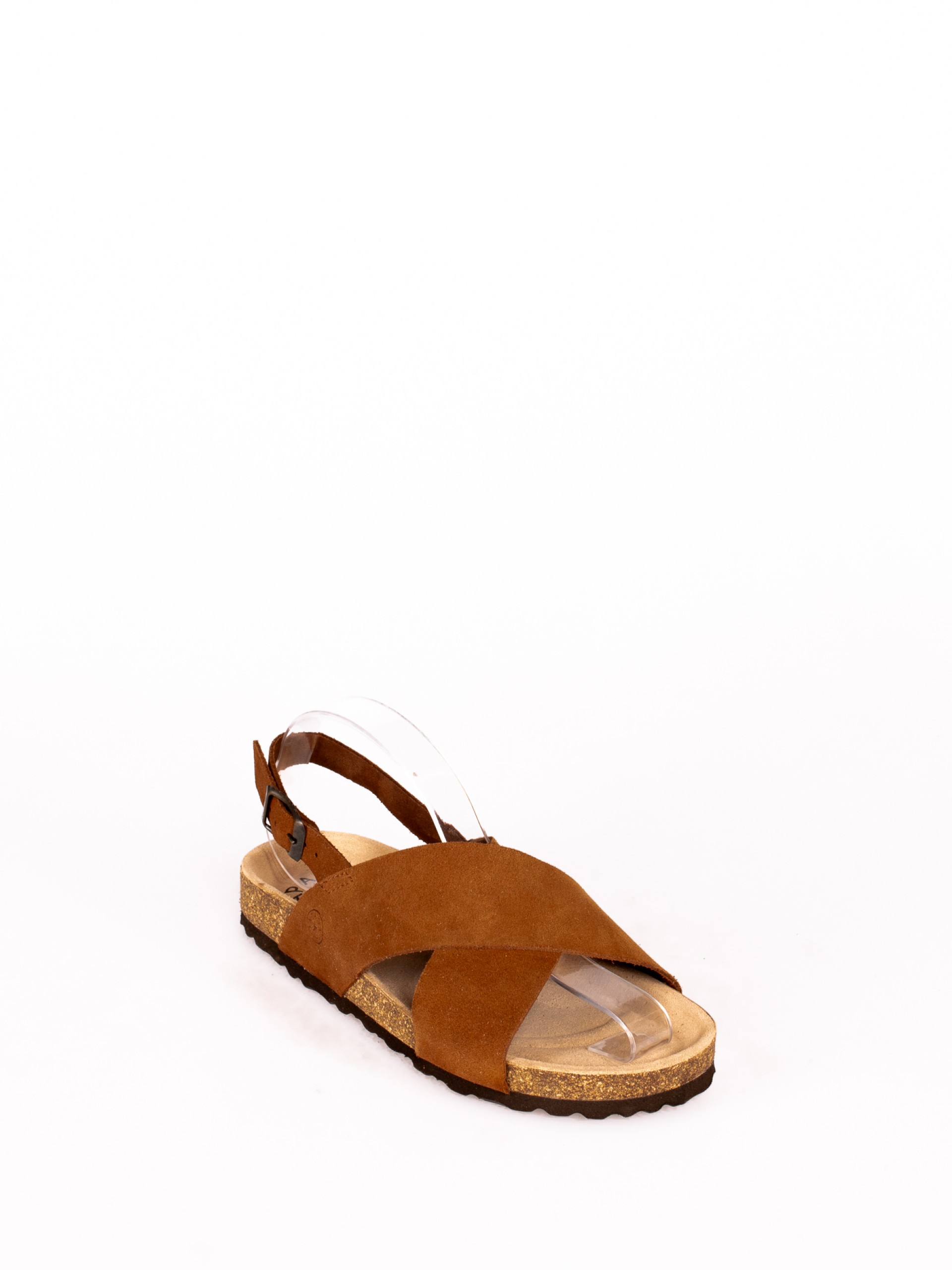 Sandália Bio Cruzada em Camurça