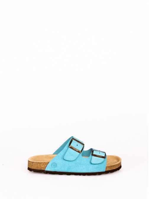 Bio Slipper with Two Suede Buckles
