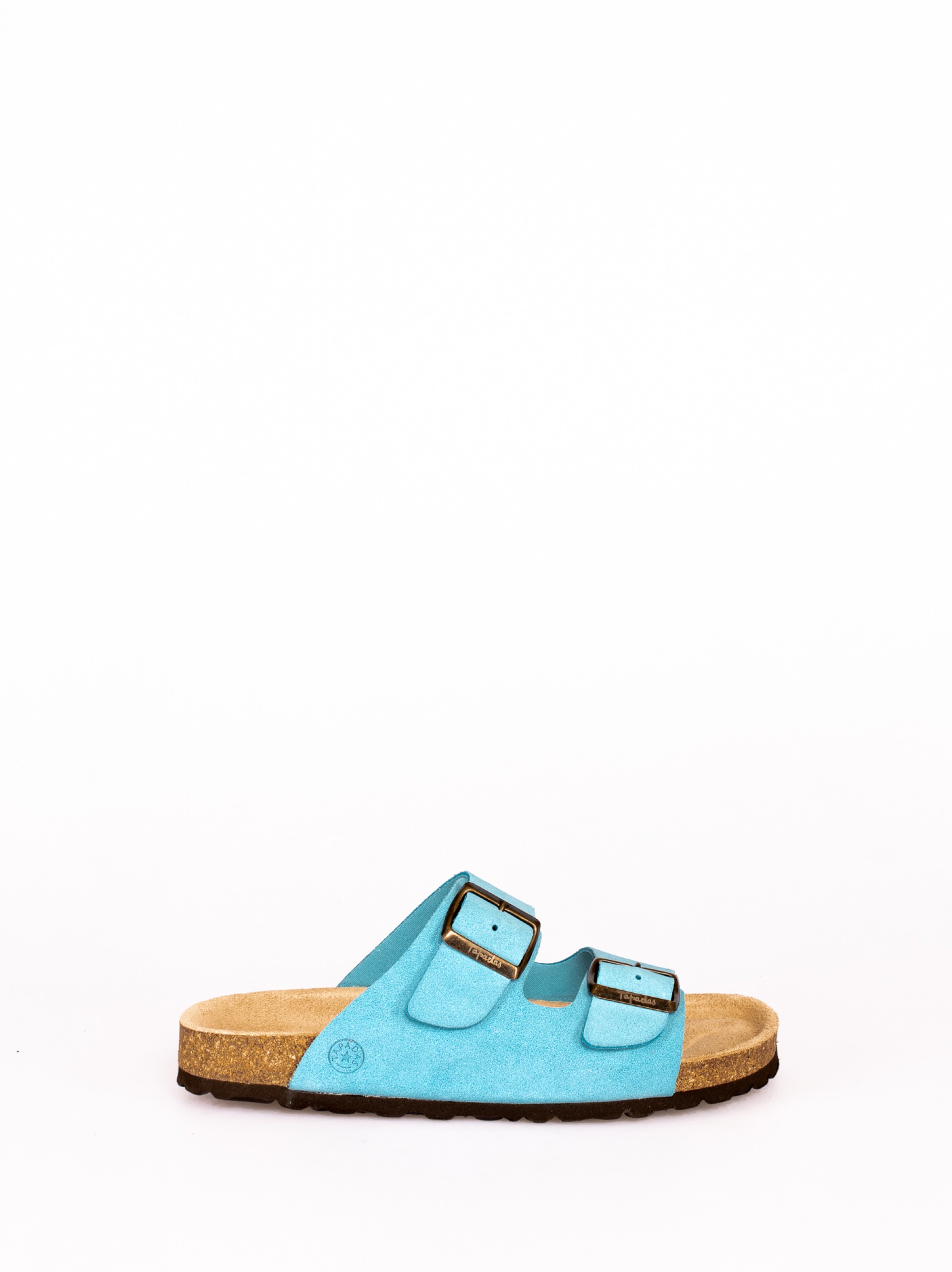 Chinela Bio com Duas Fivelas em Camurça