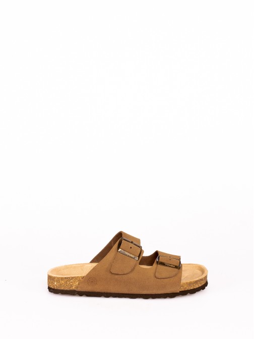 Bio Slipper with Two Suede Buckles