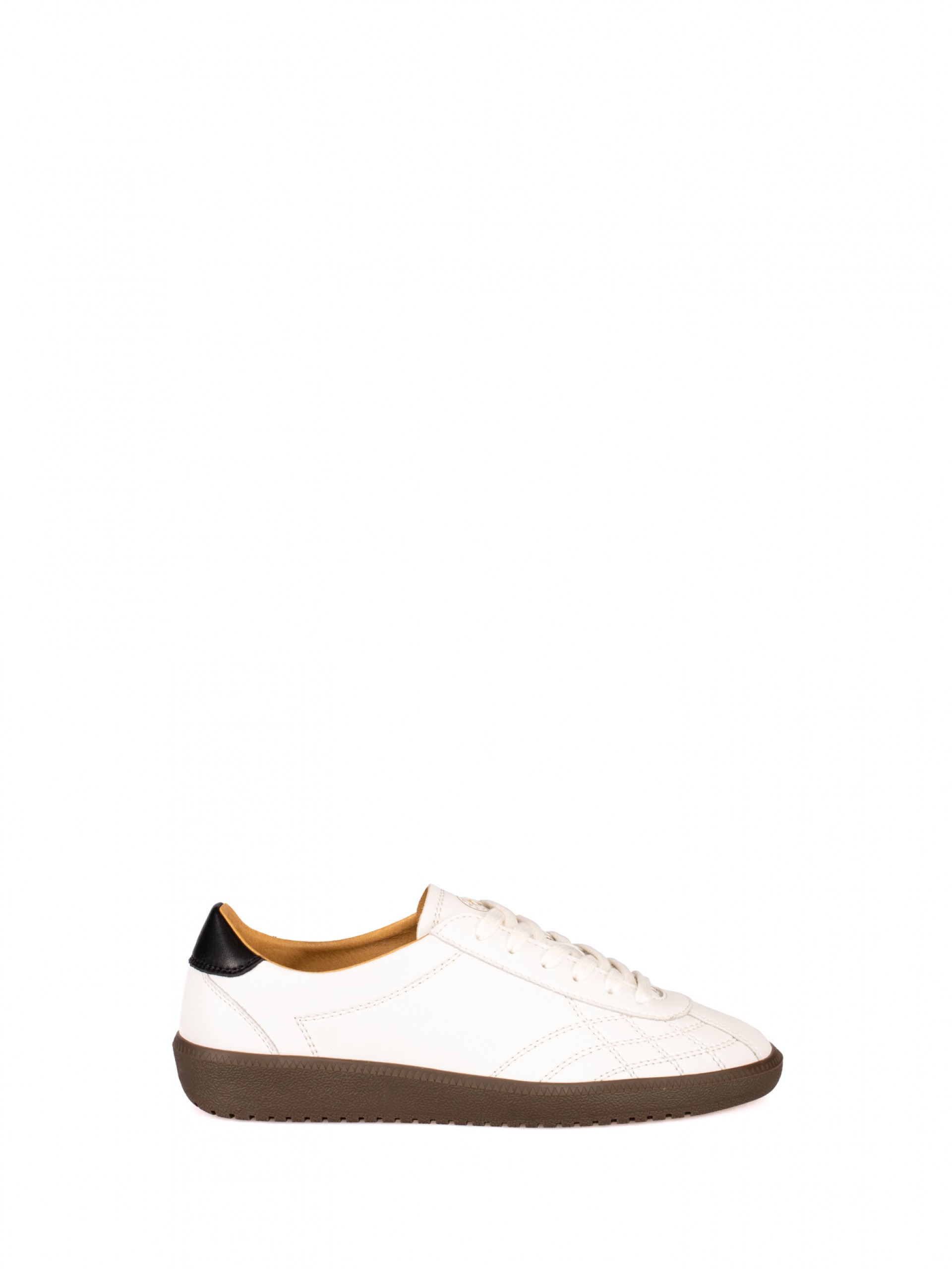 Leather Sports Shoe with Stitching Detail