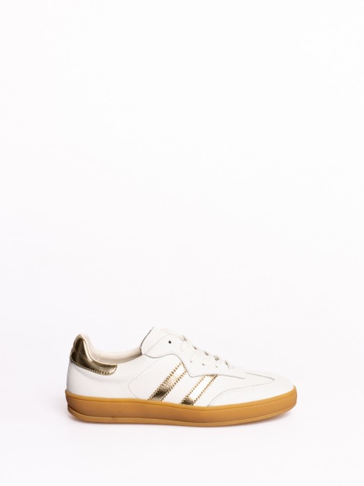 Leather High Sole Sports Shoes