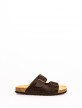 Bio Slipper with Two Buckles in Aged Leather Bio Slipper with Two Buckles in Aged Leather