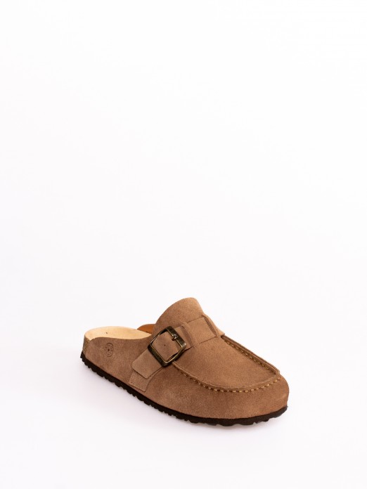 Clogs em Camurça com Fivela Clogs em Camurça com Fivela