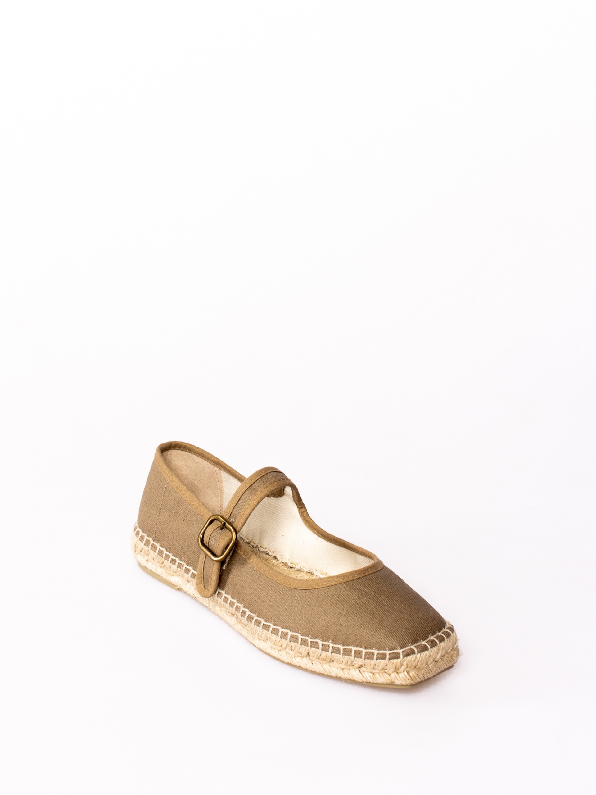 Fabric Flats with Rope Sole