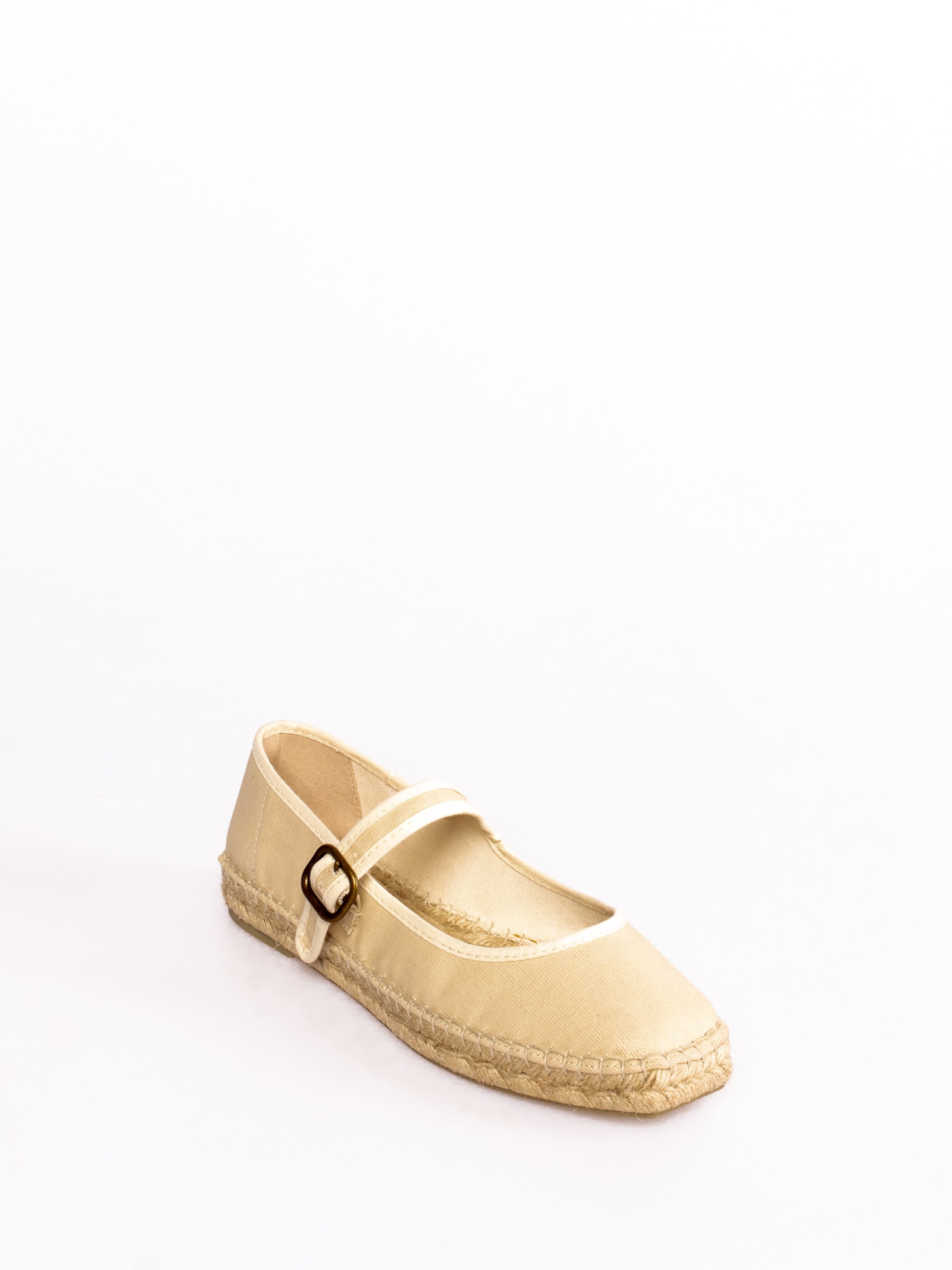 Fabric Flats with Rope Sole