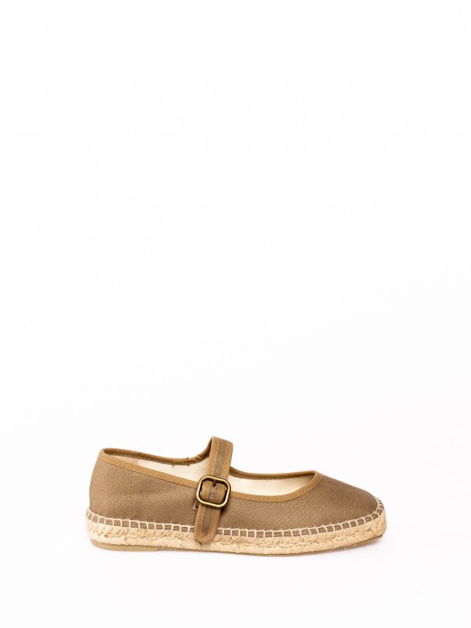 Fabric Flats with Rope Sole