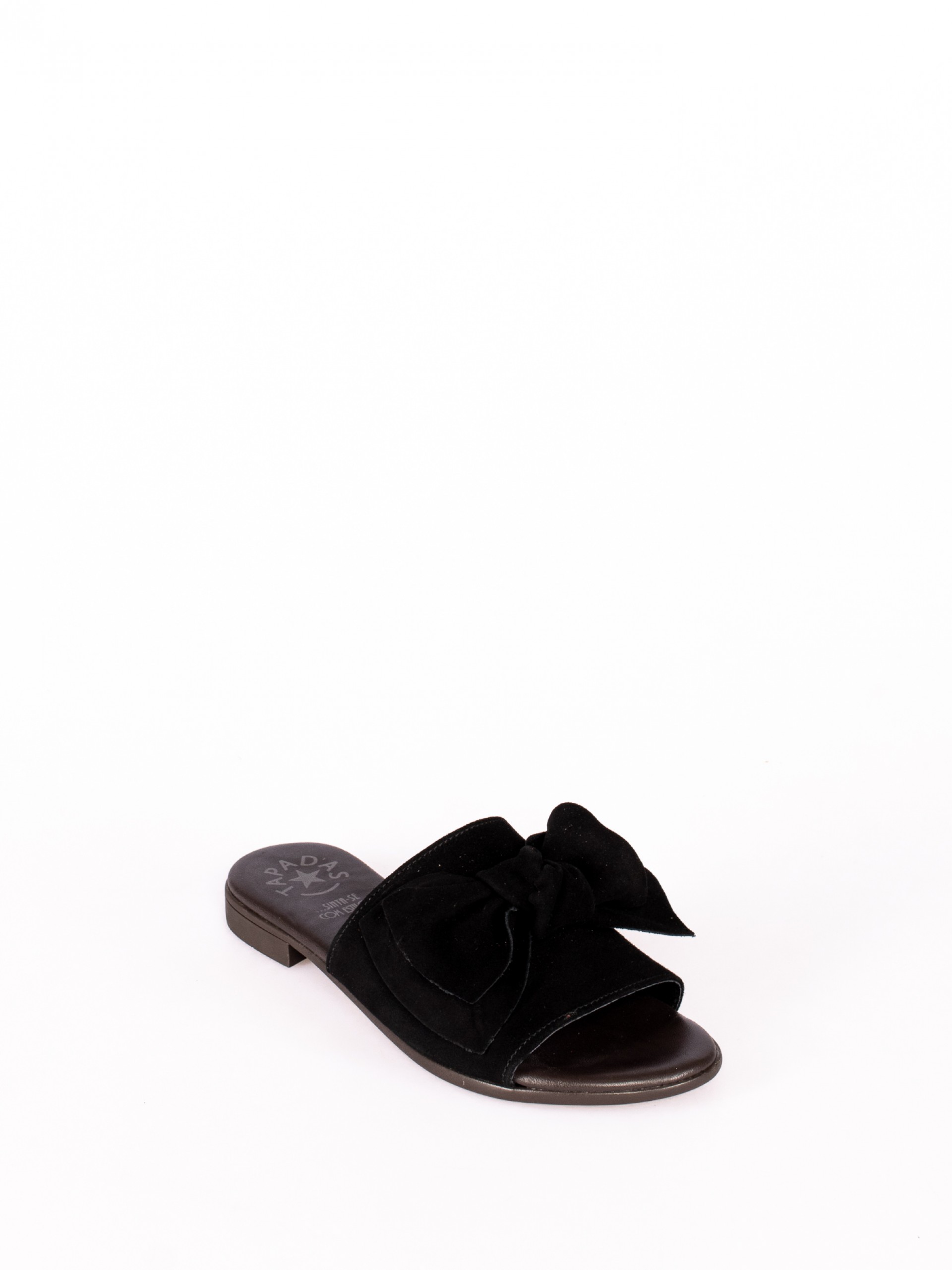 Chinela com Laço Grande em Camurça