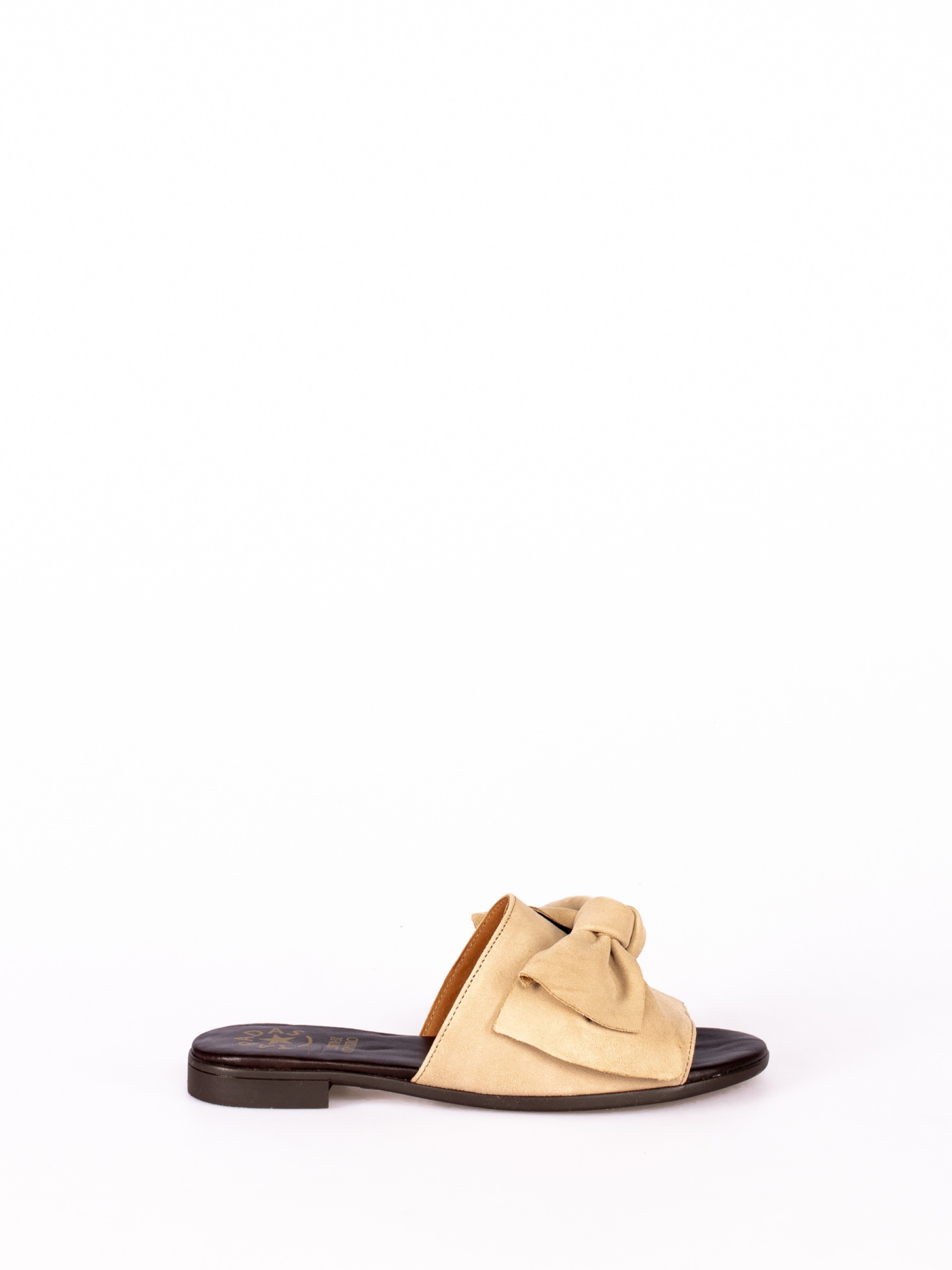 Chinela com Laço Grande em Camurça