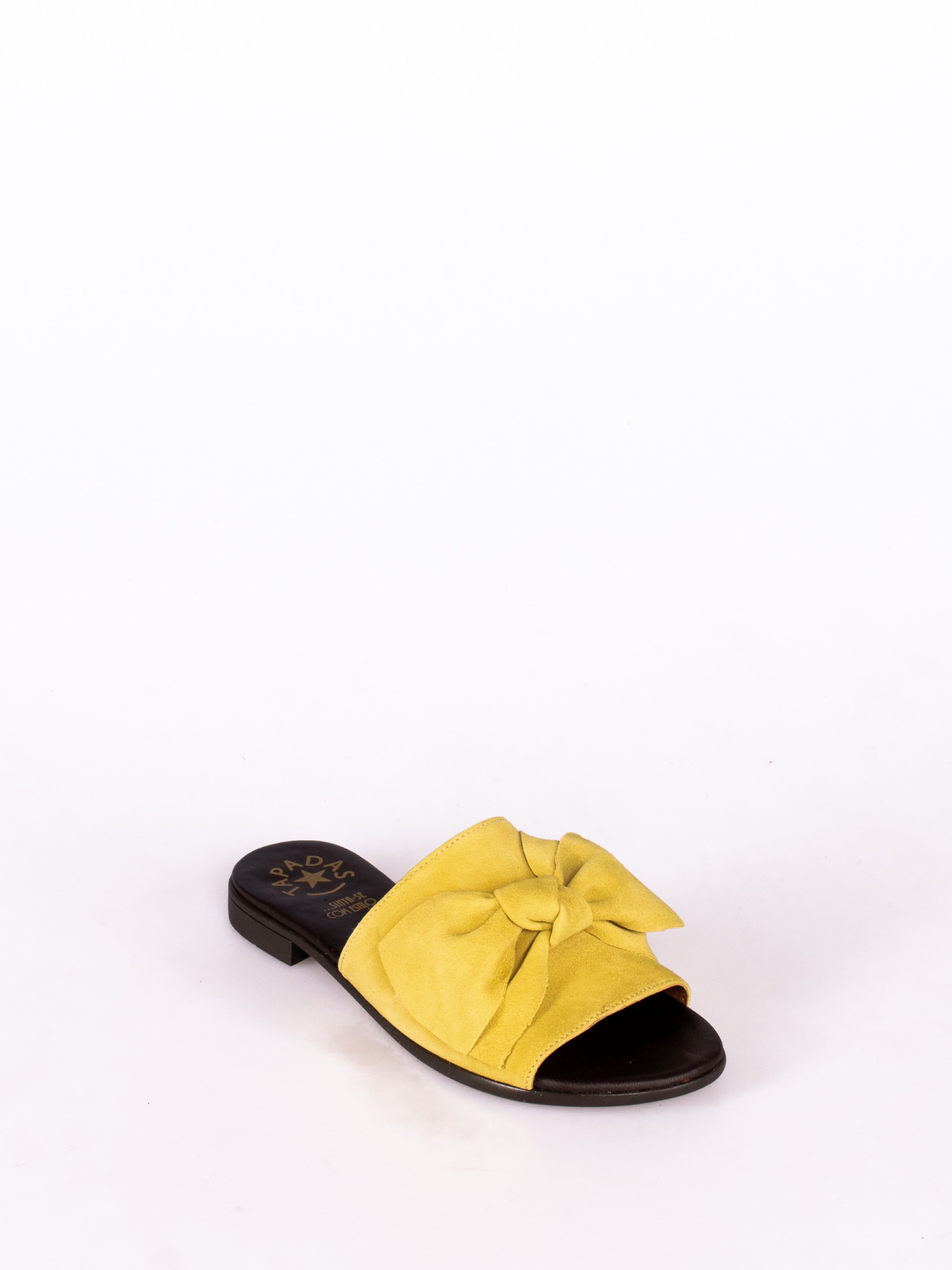 Chinela com Laço Grande em Camurça