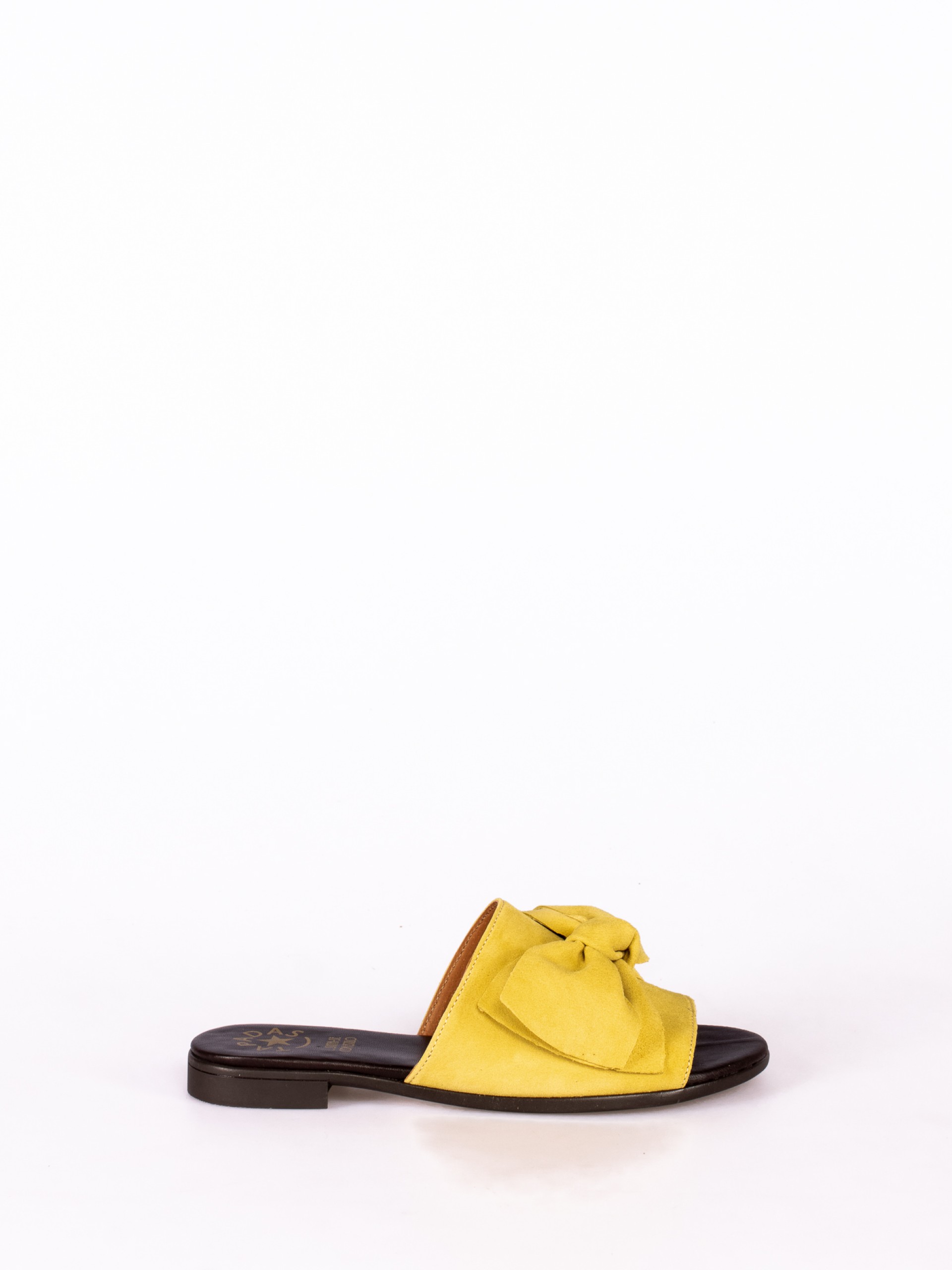 Chinela com Laço Grande em Camurça