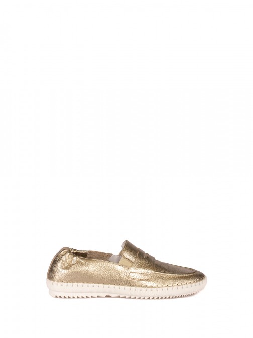 Mocassim Desportivo em Pele Laminada