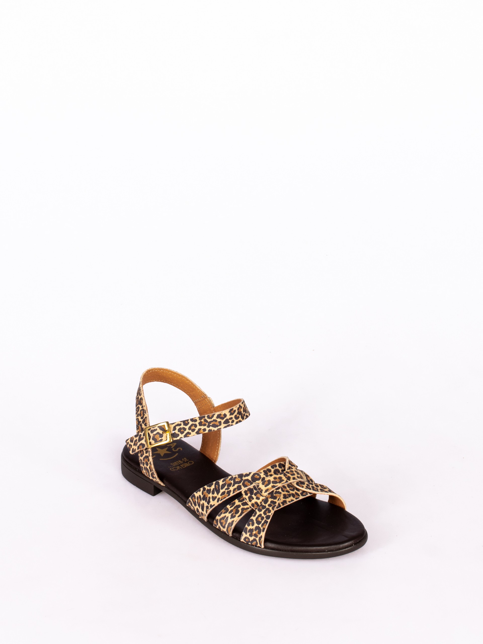 Multi-strap Sandal in Animal Print